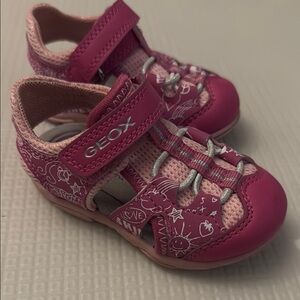 Geox Pink and Light Pink Girls' Sandal Sneakers